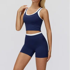 Women’s Solid Plus Size Sportswear Shorts 2 Piece Set Gym Fitness Activewear Quick Dry Breathable