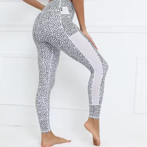 Women’s Sport Leggings Active Wear Workout Yoga Leopard Print Push Up Phone Pocket Seamless Leggings