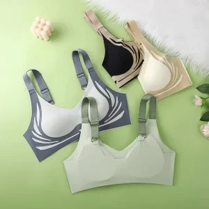 Women’s Sports Bra Comfortable Seamless Underwear Wireless with Fixed Cups Bra