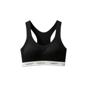 Women’s Sports Bra Set for Summer Running Spandex Nylon High Support Shockproof Anti Sagging Letter Racerback Straps