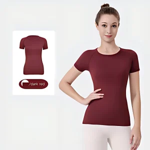 Women’s Sports T Shirt Yoga and Fitness Casual Top High Elasticity Quick Dry 3.0 Short Sleeve