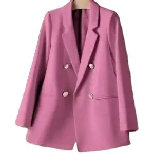 Women’s Spring Autumn Business Suit Single Breasted Single Button Blazer Solid Color Office Suit Top Coat