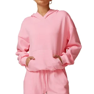 Women’s Spring Hooded Sports Casual Sweatshirt Fashion Sports Loose Thin Section Long Sleeve Sweatshirt