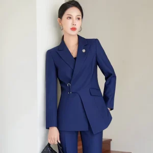 Women’s Spring and Autumn Professional Temperament Goddess Fan Formal Suit Jacket Elegant Manager Working Clothes
