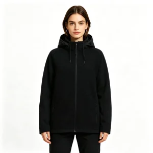 Women’s Stylish Heated Knitted Graphic Print Fleece Jacket