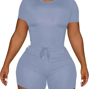 Women’s Summer 2 Piece Shorts Workout Set