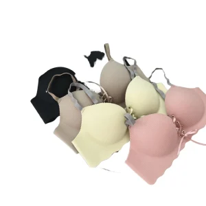 Women’s Summer Beauty Strapless Backless Push Up Bra Sexy Knitted Everyday Style Nylon Adjustable Breathable Thin Wire Free