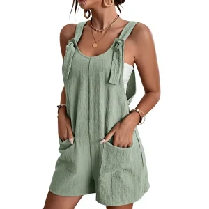 Women’s Summer Casual Above Knee Camisole Shorts Overalls Jumpsuits