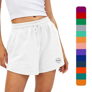 Womens Summer Casual Running Knitted Plain Sweat Shorts French Terry Jogger Blank Sweat Shorts Gym Shorts for Women