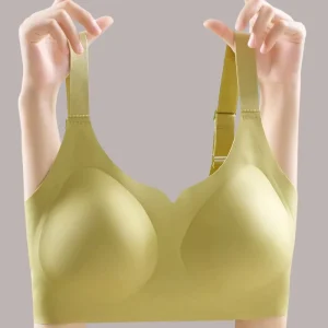 Women’s Summer Comfortable Seamless Bralette Widened Side Wings Anti-Sagging Smooth Back Breathable Knitted Thin Cup Wire Free