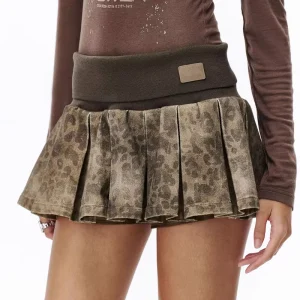 Women’s Summer Cropped Jacket Mini Skirt Suit with Embroidery Daily Wear One Set Skinny Fit