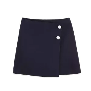 Women’s Summer Elastic Waist Color Block A-line Knitted Short Skirt 2142151 2142149