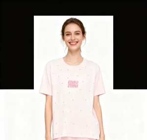 Women’s Summer Loose Fashionable T-shirt Made of Breathable Spandex/Cotton Blend