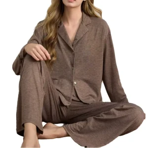 Women’s Summer Sleepwear Elegant Oversized Cotton Nightgown Front Logo Breathable V neck Sleeveless
