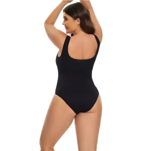 Women’s Summer Sleeveless Bodysuit Square Neck Tank Tops with Tapered Shoulder Straps Breathable Seamless Solid Color Design