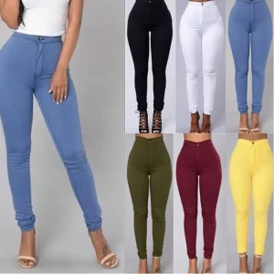 Women’s Summer Slim Leggings Red Solid Color High Waist Black Tight Legging Casual XXL Size Knitted Fabric