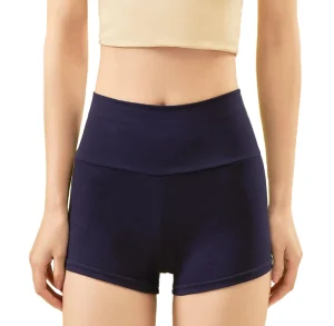 Women’s Summer Slim Yoga Shorts Casual Solid Color Fold Over Low Waist Lounge Skinny Fit for Daily Life