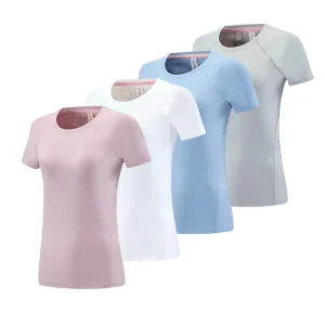 Women’s Summer Sports Logo Front Running Cycling Training Fitness T-Shirt Slim-Fit Quick-Drying Short-Sleeved Yoga Top