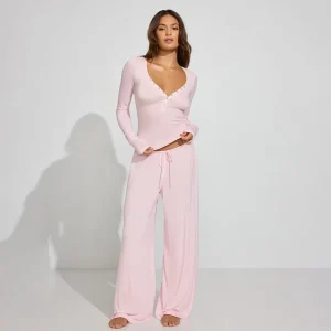 Women’s Summer Spring Sleepwear Set Soft Breathable Eco Friendly Loungewear Customizable Pattern Solid Color Casual
