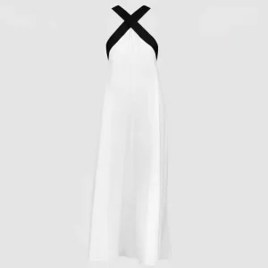 Women’s Summer Vacation Boho Flowy Spaghetti Strap Maxi Dress Smocked Back Casual Swing Cross Long Dress