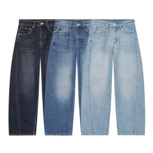 Women’s Summer Vintage Middle Waist Denim Pants Chic Casual Leisure Bucket-shaped Jeans Female Ankle Fit