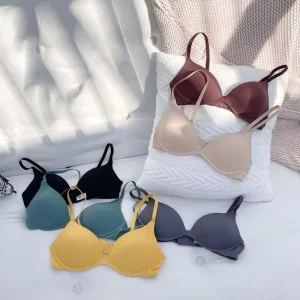 Women’s Summer Wire free Support Bra Sexy Deep V Small Chest Coverage Compact Thin Breathable Woven Everyday Underwear