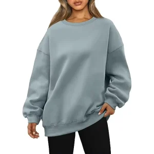 Womens Sweatshirts Hoodies Fleece Crewneck Oversized Pullover Sweaters Casual Comfy Fall Women’s Outfits Sweatshirt