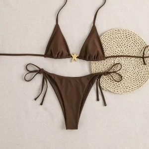 Women’s Swimwear Custom Logo Bikinis & Beachwear High end Bikini Swimsuit Set MOQ 50 Pcs Manufacturer