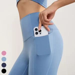 Women’s Thickened Warmth Running Sports Leggings High Waist Gym Fitness Pants Butt Lift Side Pocket Spandex Yoga Leggings