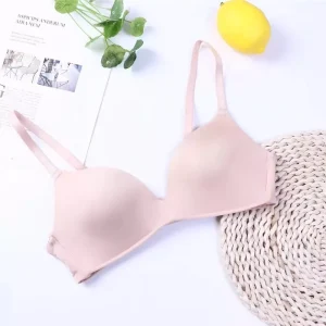 Women’s Thin Multicolor Wireless Triangle Bra Breathable Knitted One Piece Summer Underwear with Adjustable Straps