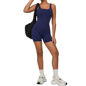 Women’s Tight fitting Sportswear Running Yoga Exercising Gym Jumpsuit Outdoor Sports Short Bodysuit Romper