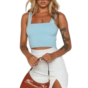 Women’s Top Fashion Tops Woman Women Tops Summer Pure Color Tanks Top Clothing