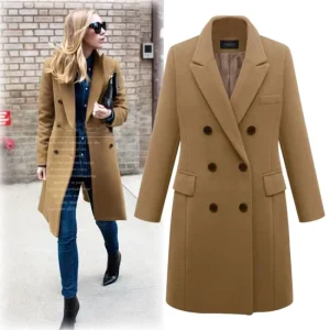 Women’s Trench Coats Fashion Ladies Office Coats Winter and Autumn Long Coat for Women