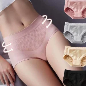 Women’s Underwear Honeycomb Solid Color Breathable Triangle Underwear for Women