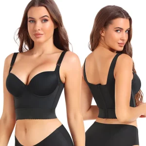 Women’s Underwear Ins Style High Support Sports Bra Wire Free Body Vest for Large Sizes Solid Pattern with Logo on Cup