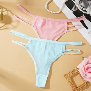 Women’s Underwear Style Cotton Crotch Girls Sexy Mesh Breathable Seamless Low-waist Sexy Women’s Underwear