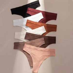 Women’s Underwear Thread Comfortable Seamless Underpants Breathable Girls Mid-waist Thong Underwear Yoga Invisible Underwear