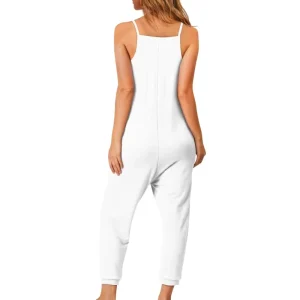 Women’s V Neck Suspender Jumpsuit Custom Fashion Casual Comfortable Romper for Daily Wear