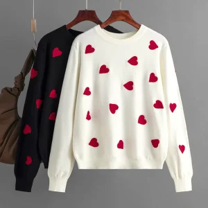 Women’s Valentine’s Day Love Pullover Loose Sweater