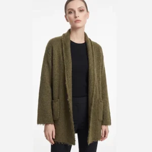 Women’s Vintage Style Open Front Solid Comfortable Tassah Long Sleeve Soft Knit Cardigan Ladies’ Fashion Sweater for Autumn