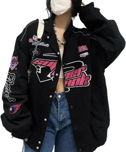 Women’s Vintage Winter Jacket Short Length Solid Pattern Embroidery Knitted Clothing Single Button Closure
