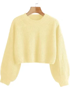 Women’s Winter Casual Long Sleeve Crop top Sweater