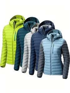 Women’s Winter Hooded Windproof Down Jacket Made of High quality Materials Customized Trendy Outdoor Plus Size