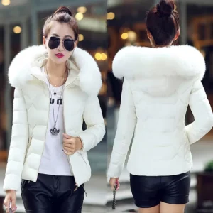 Women’s Winter Jacket with Detachable Hood Warm Coat Parka Rich Fox Fur Ladies’ Jacket
