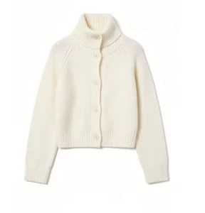 Women’s Winter Long Sleeve Cardigan Single Breasted Wool Tops with Button Closure O Neck Knitwear Jerseys
