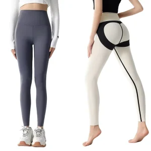 Women’s Winter Solid Fleece Lined High Waist Butt Lift Four-Way Stretch Windproof -15-5℃ Yoga Thermal Outdoor Cold Leggings