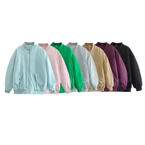 Women’s Winter Street Fashion Baseball Jackets Loose Jackets Cotton padded Coats