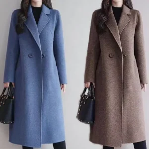Women’s Winter Vintage Printed Thick Warm Hooded Coat Fleece Coat