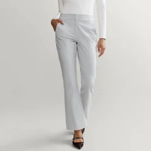 Women’s Winter Woven Moisture Wicking Straight Pants Hidden Button Fly Trouser with Pockets