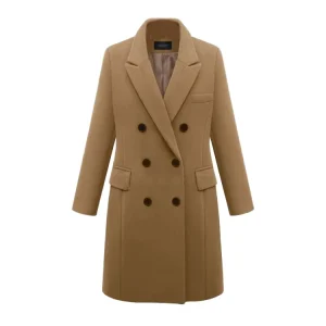 Women’s Winter and Autumn Long Coat Fashionable Office Trench Coats with Polyester Lining for Women